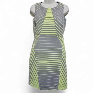 Eva Franco Anthropologi Size 6 Designer Dress Classic Bold Stripe Sleeves USA